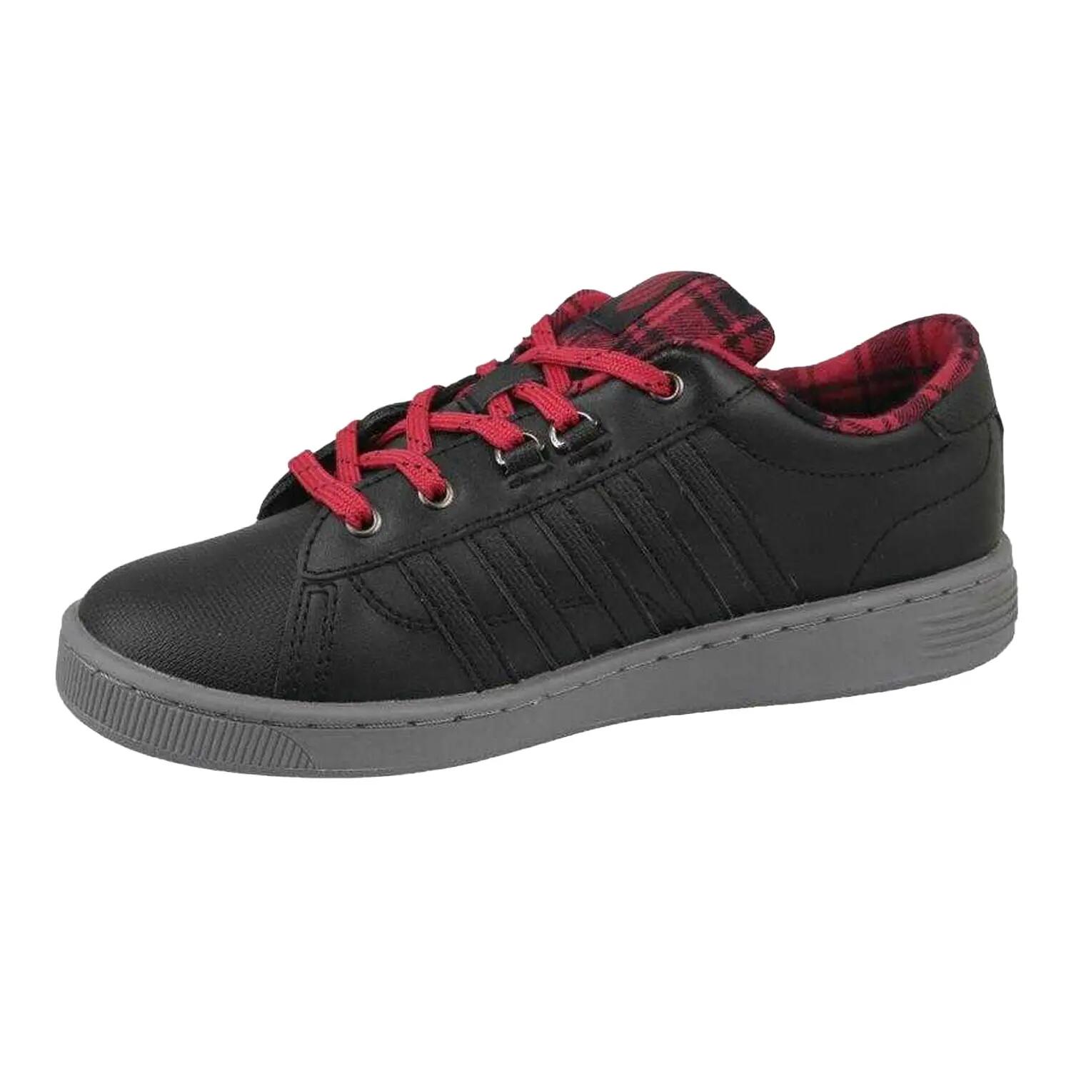 Zapatillas Deportivas de Cuero Hoke Diseño Tartán para Niños/Niñas Negro 2/4
