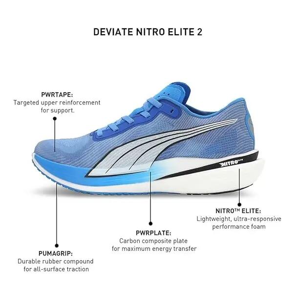 Pantofi alergare pentru barbati Deviate Nitro Elite 2 - roz portocaliu orhidee… 3/5