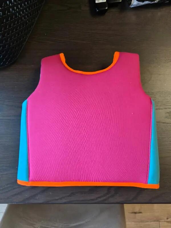Entre Particuliers - Gilet de natation rose-jaune 2/3