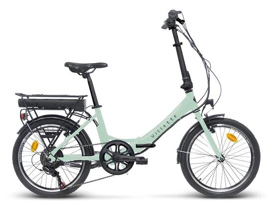 Vélo pliable Villette le Pliage, vélo électrique 10.4, vert menthe