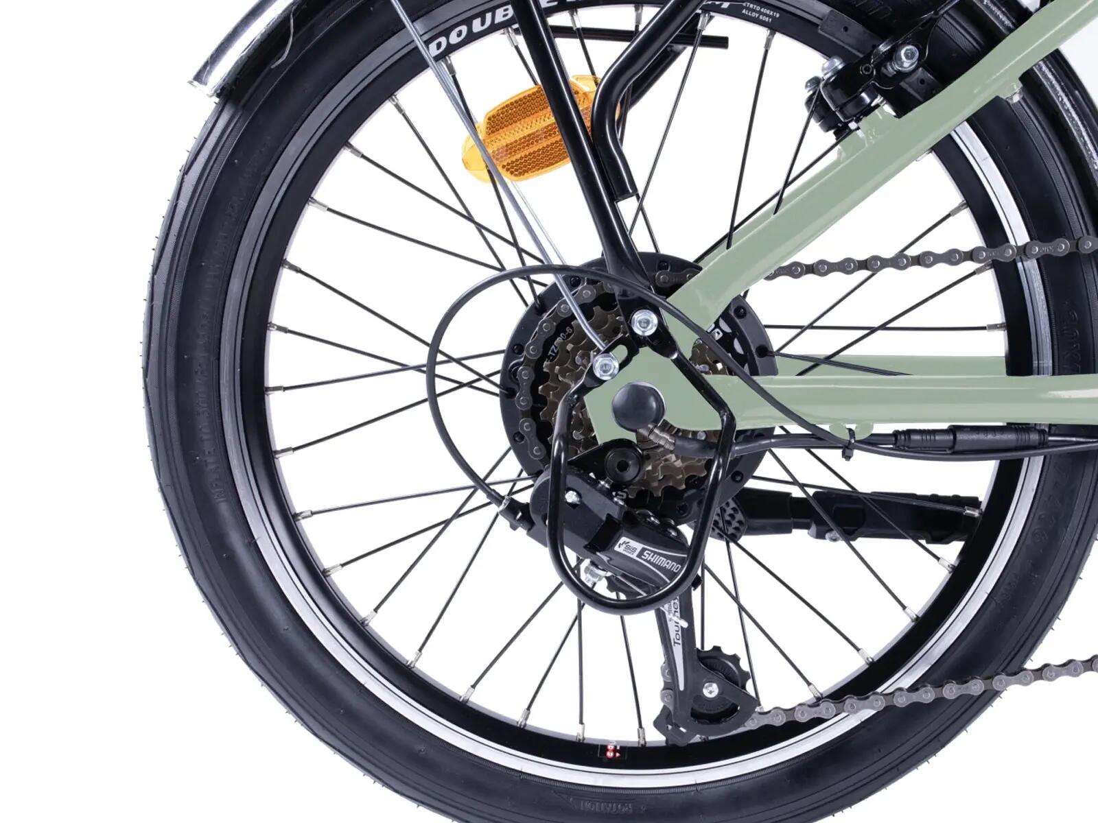 Vélo pliable Villette le Pliage, vélo électrique 10.4, vert menthe 3/4