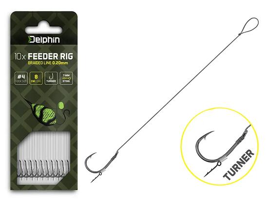 Bas de ligne Feeder Braided Sting | 8cm/0,20mm/Turner #4