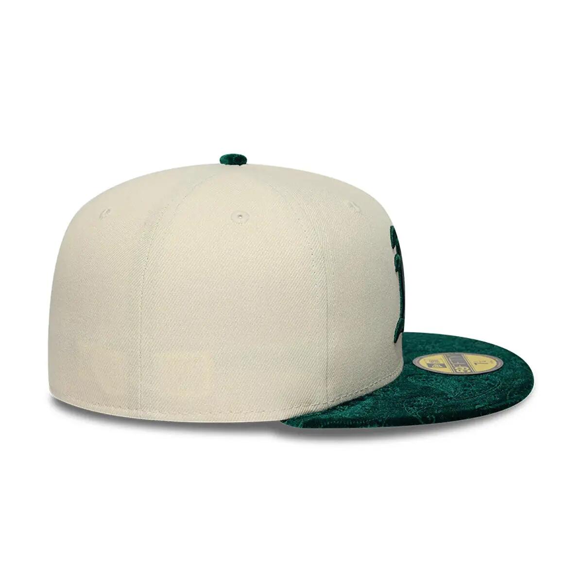 New Era 59FIFTY Cap MLB Athletics Oakland Paisley hellbeige/grün 8/8