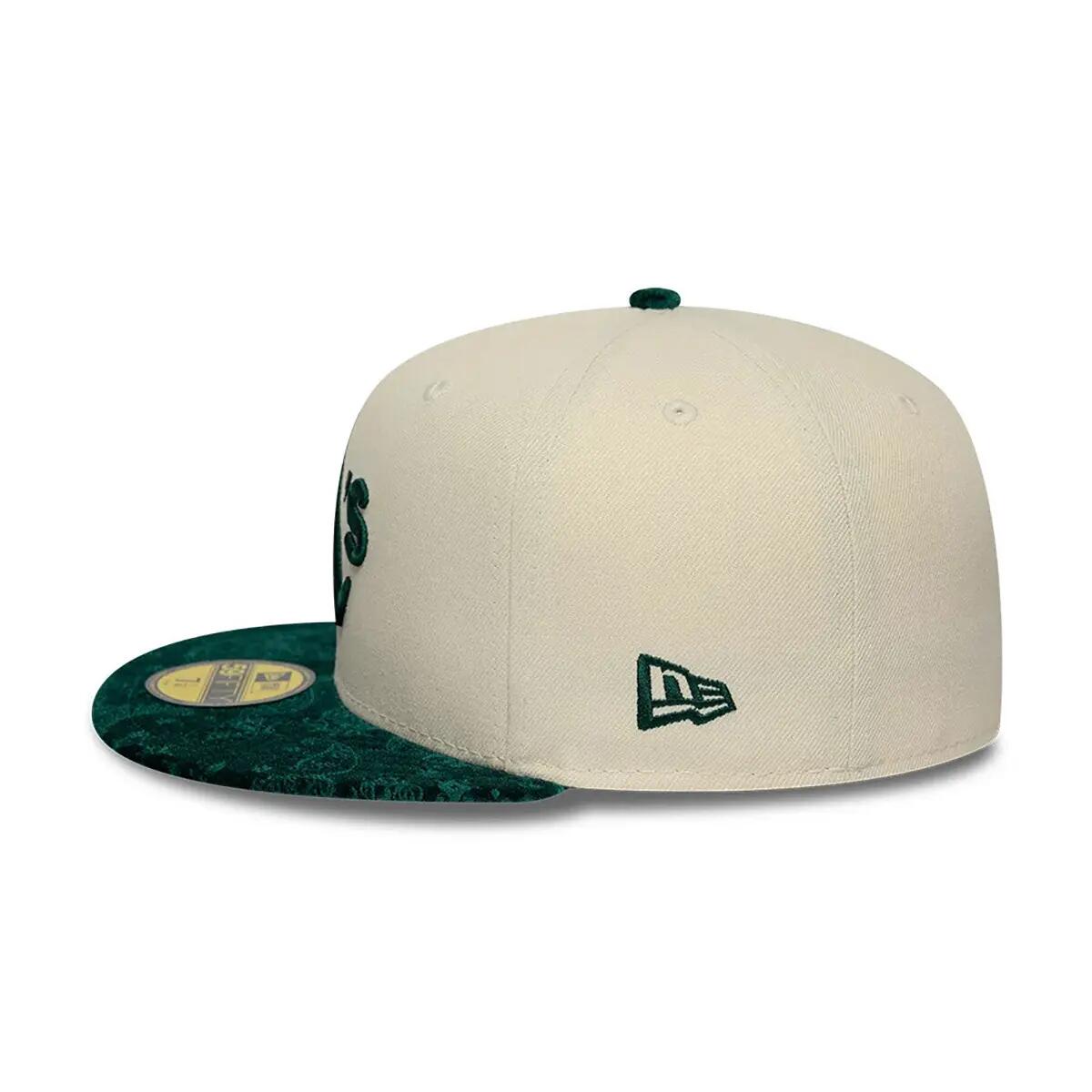 New Era 59FIFTY Cap MLB Athletics Oakland Paisley hellbeige/grün 7/8