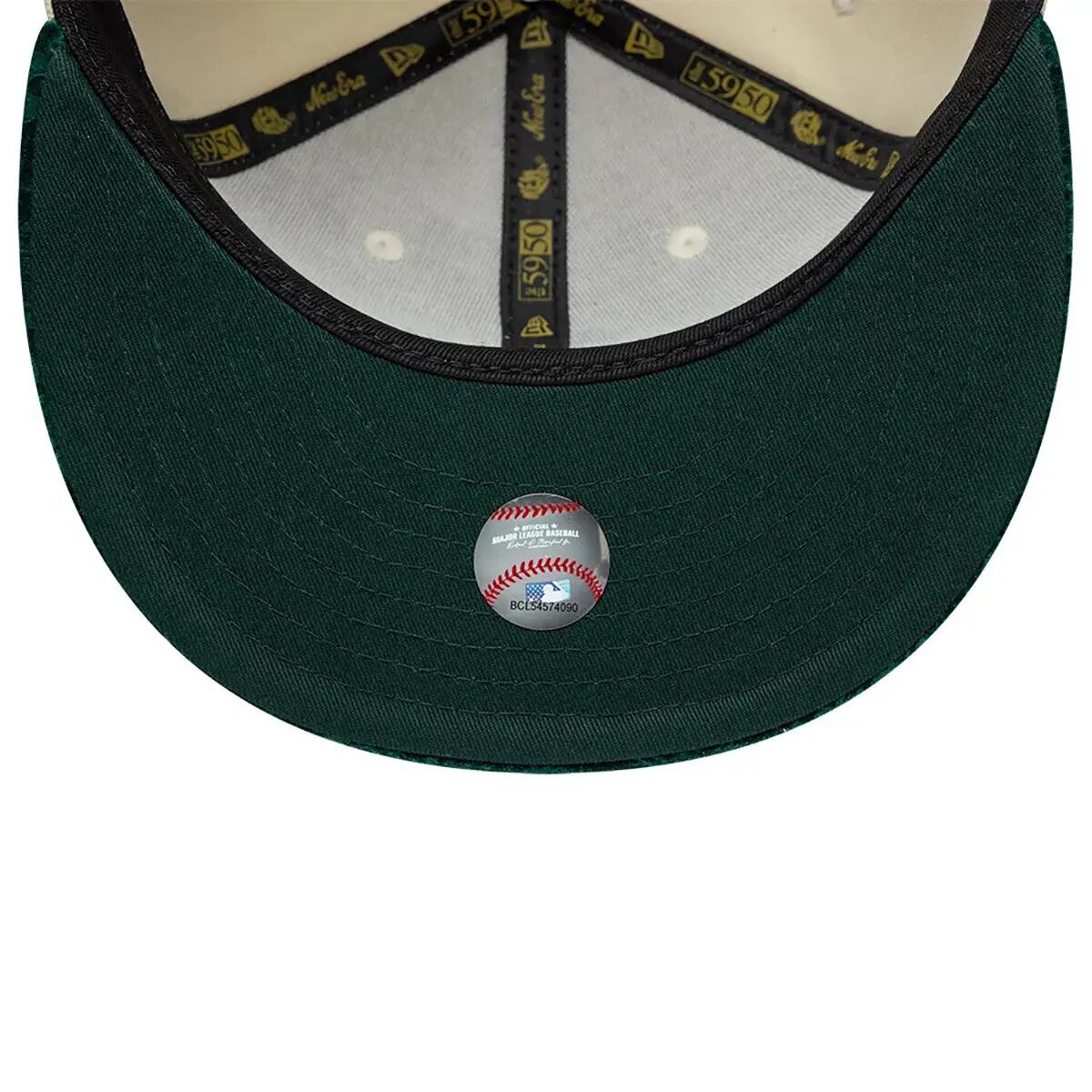 New Era 59FIFTY Cap MLB Athletics Oakland Paisley hellbeige/grün 3/8