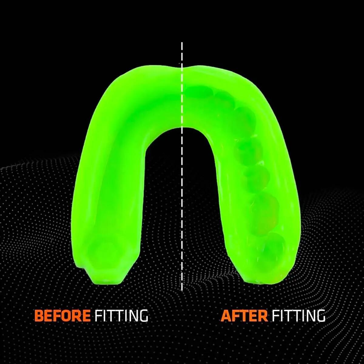 Protetor bucal Gel Max Shock Doctor infantil (10-) Verde fluorescente 3/5
