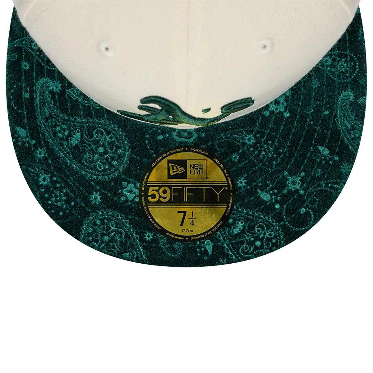 New Era 59FIFTY Cap MLB Athletics Oakland Paisley hellbeige/grün 2/8