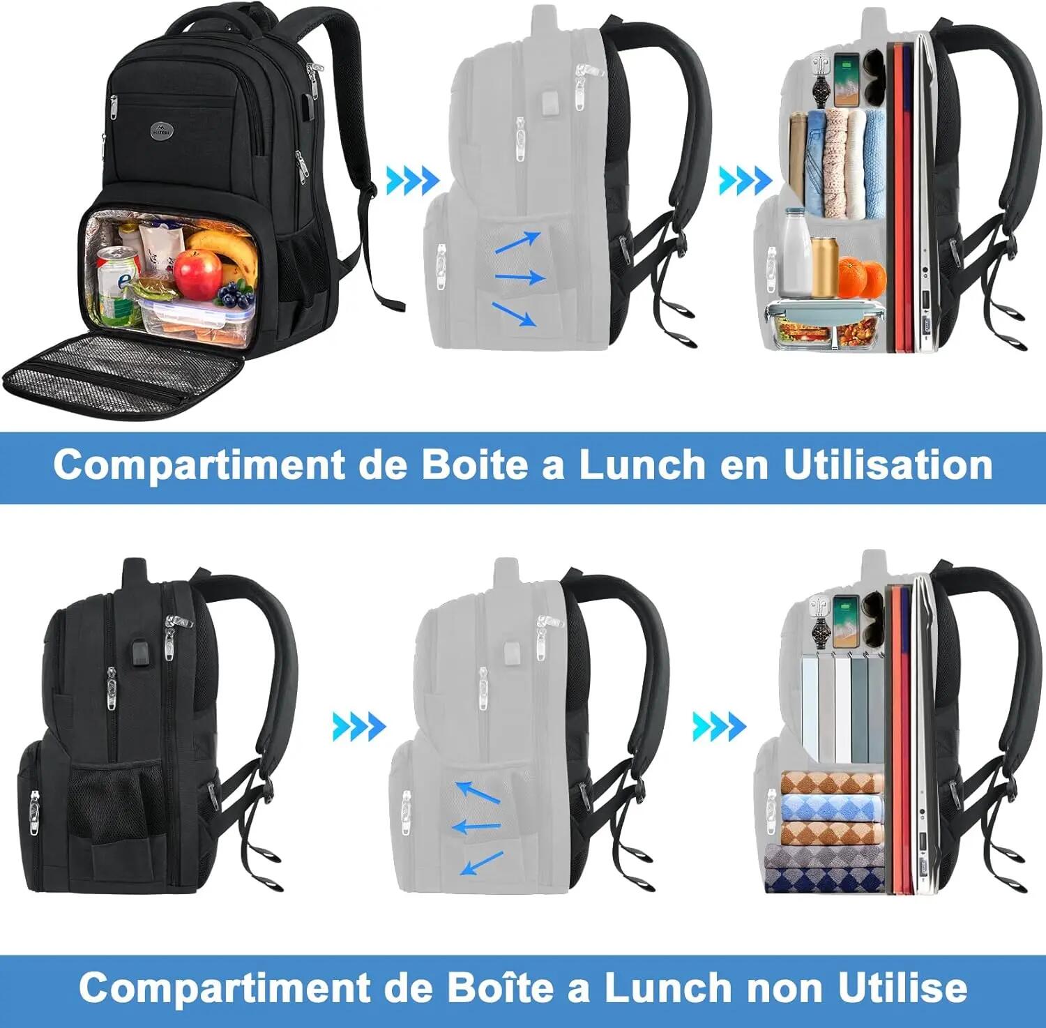 Mixte Voyage Sac à dos isotherme 17 pouces TSA MealPack 3/3