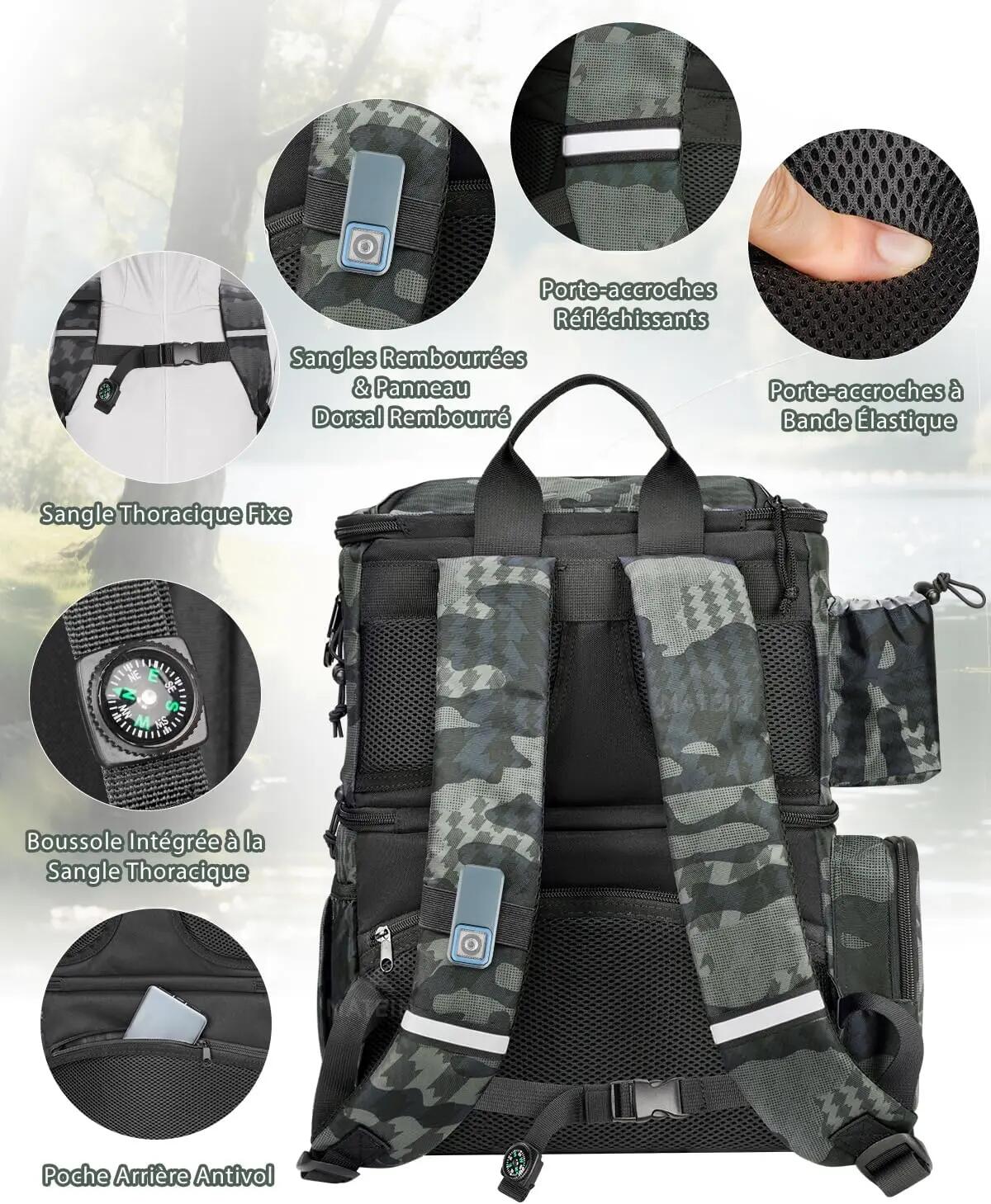 Mixte Pêche Sac à dos étanche boîtes porte-canne CamoPro 3/3