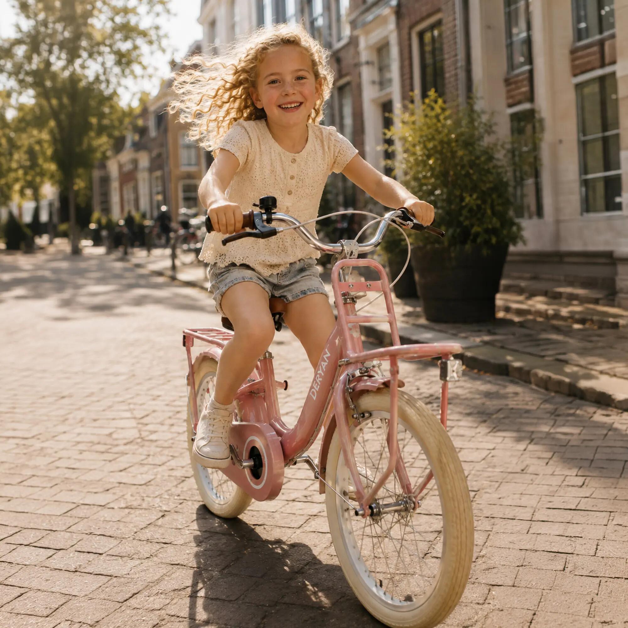 Vélo Enfant Deryan Liv 18 pouces - Guidon et Selle Réglables - Rose 9/9