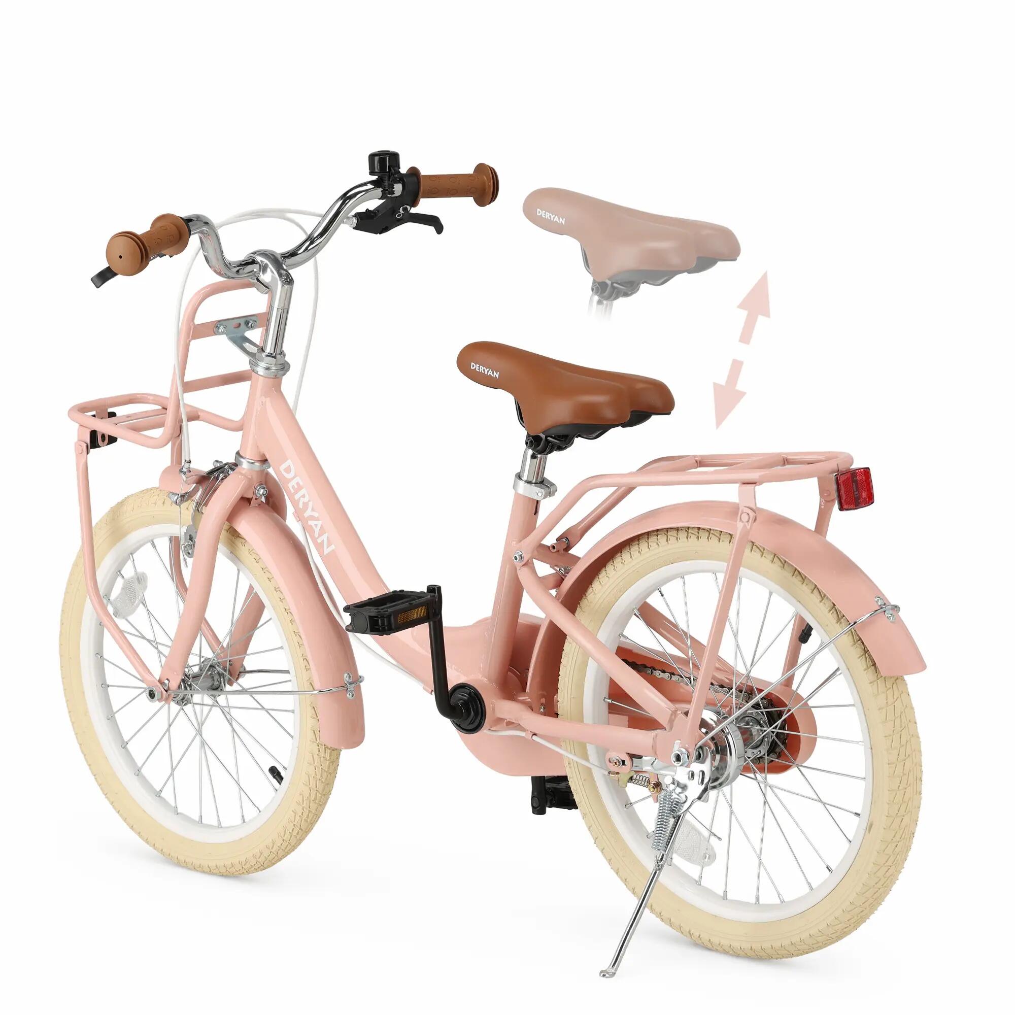 Vélo Enfant Deryan Liv 18 pouces - Guidon et Selle Réglables - Rose 5/9