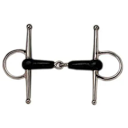 Mors pour cheval anglaise avec embout en caoutchouc fendu Sefton
