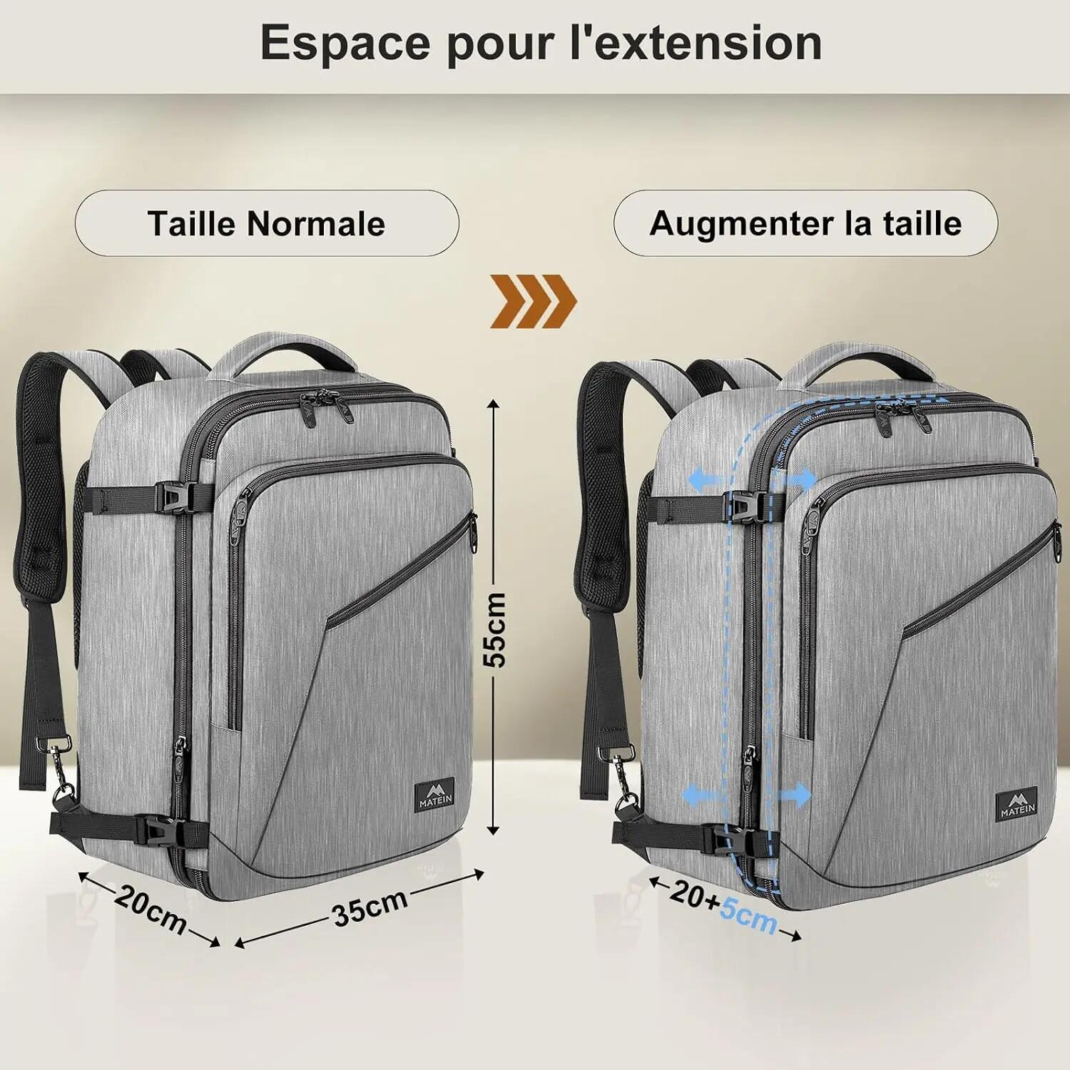 Mixte Voyage Sac cabine 55x35x25 extensible 30L AirFly 3/3