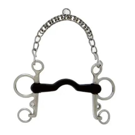 Mors pelham pour cheval à embouchure cambridge en caoutchouc Sefton
