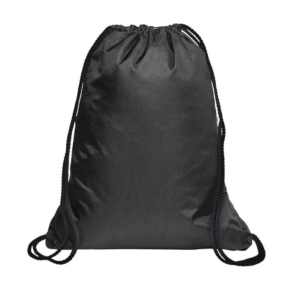 Two Tone Polyester 10L Drawstring Bag (Black) 2/4