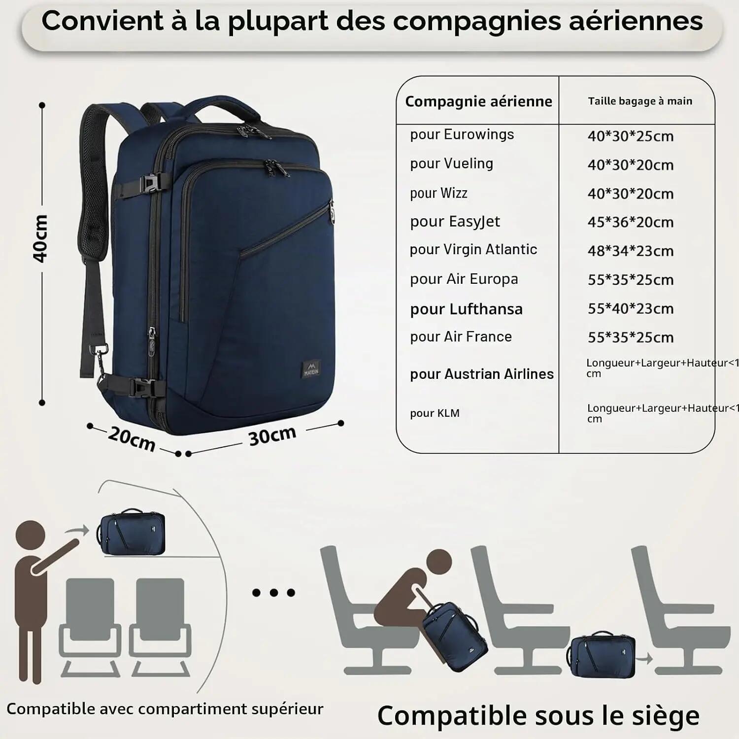 Mixte Voyage Sac cabine 40x30x20 extensible 30L Eurowings 3/3