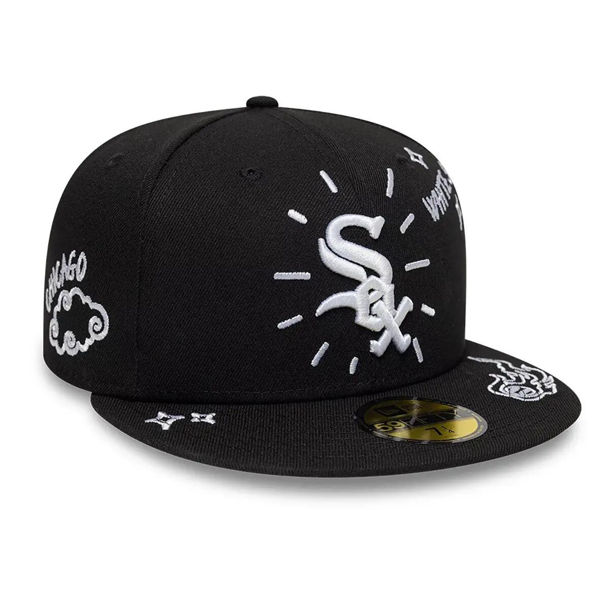 New Era 59FIFTY Cap MLB Chicago White Sox Scribble schwarz 3/7