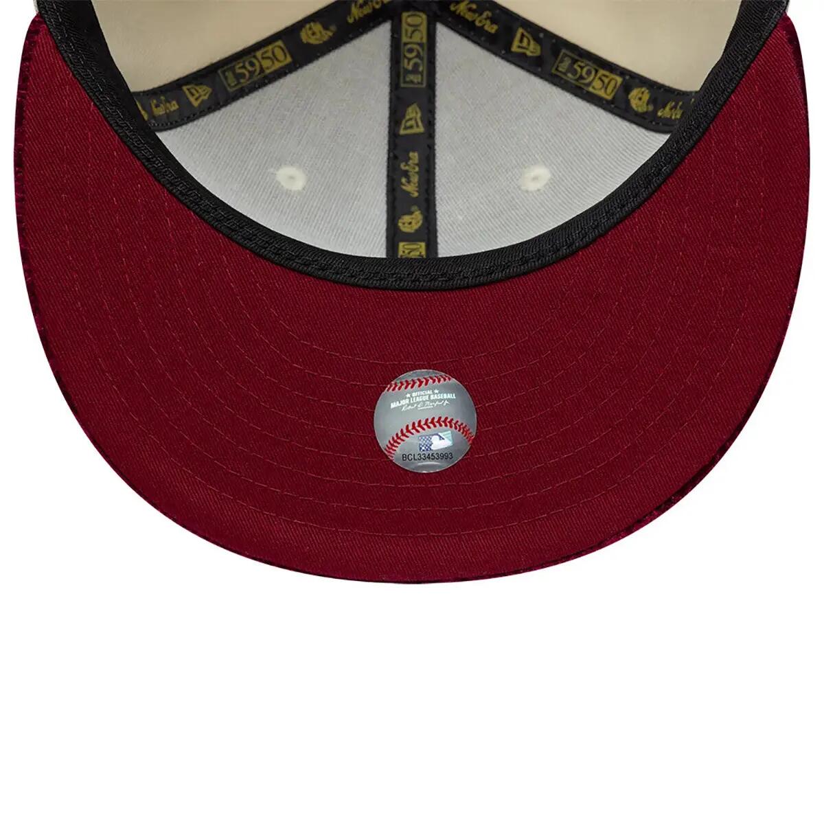 New Era 59FIFTY Cap MLB LA Dodgers Paisley hellbeige/dunkelrot 8/8