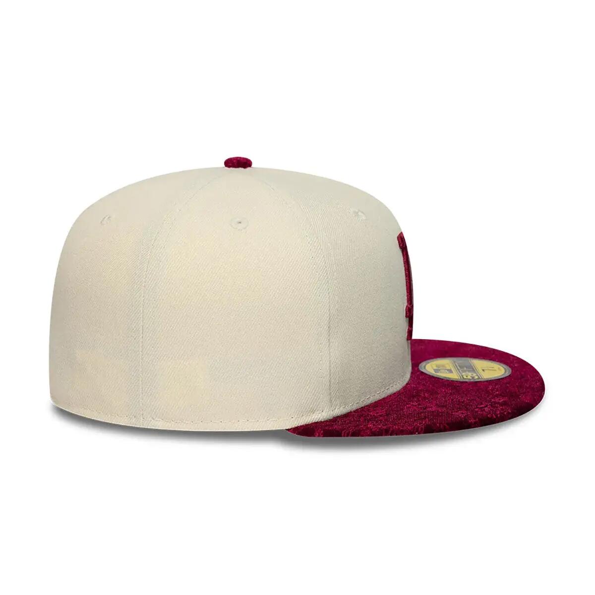 New Era 59FIFTY Cap MLB LA Dodgers Paisley hellbeige/dunkelrot 5/8