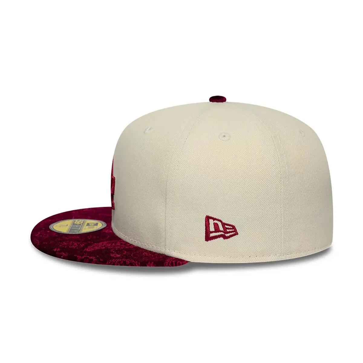 New Era 59FIFTY Cap MLB LA Dodgers Paisley hellbeige/dunkelrot 4/8