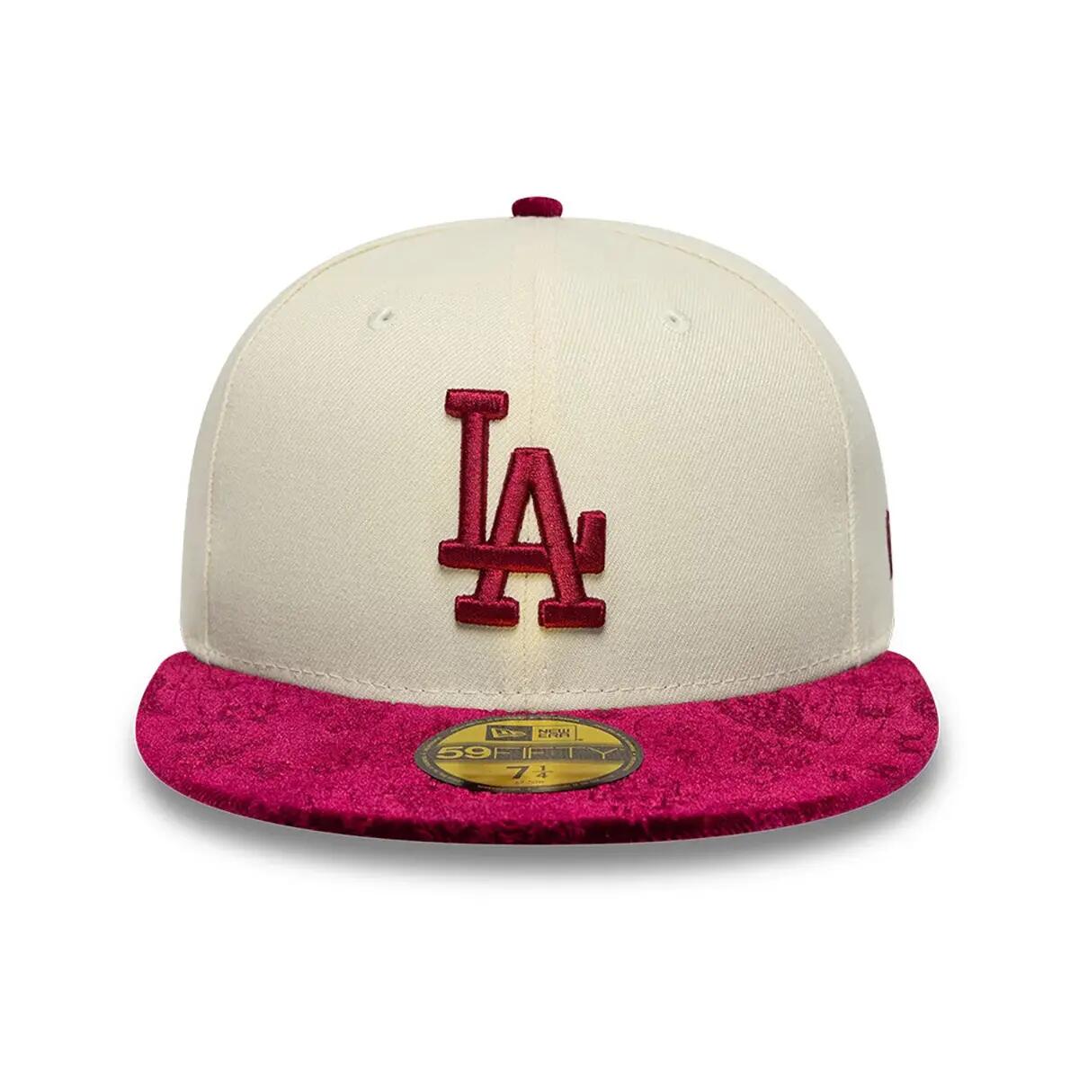 New Era 59FIFTY Cap MLB LA Dodgers Paisley hellbeige/dunkelrot 2/8