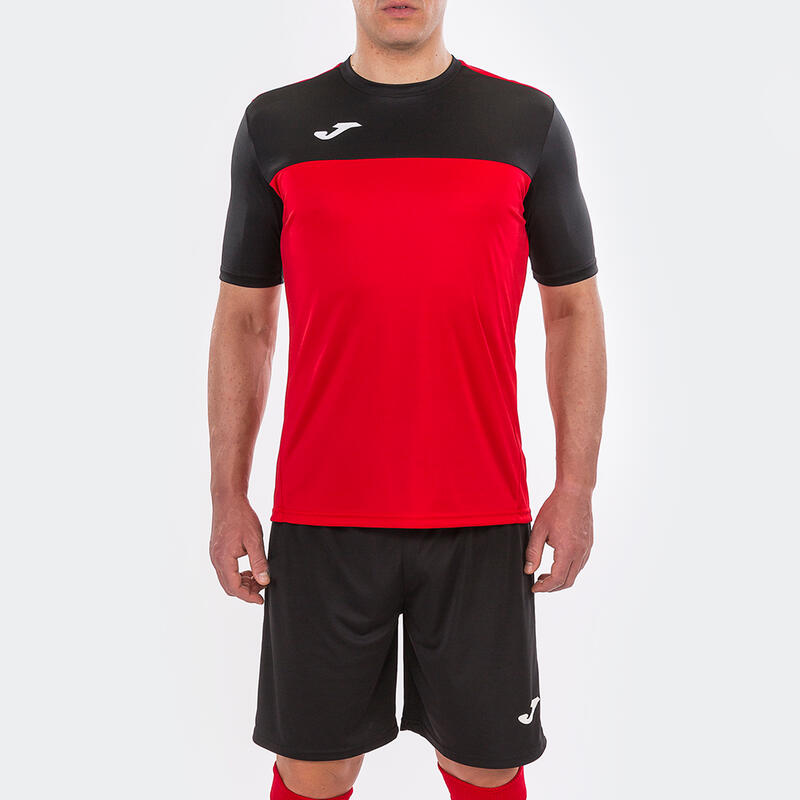 Maillot manches courtes football Homme Joma Winner rouge noir