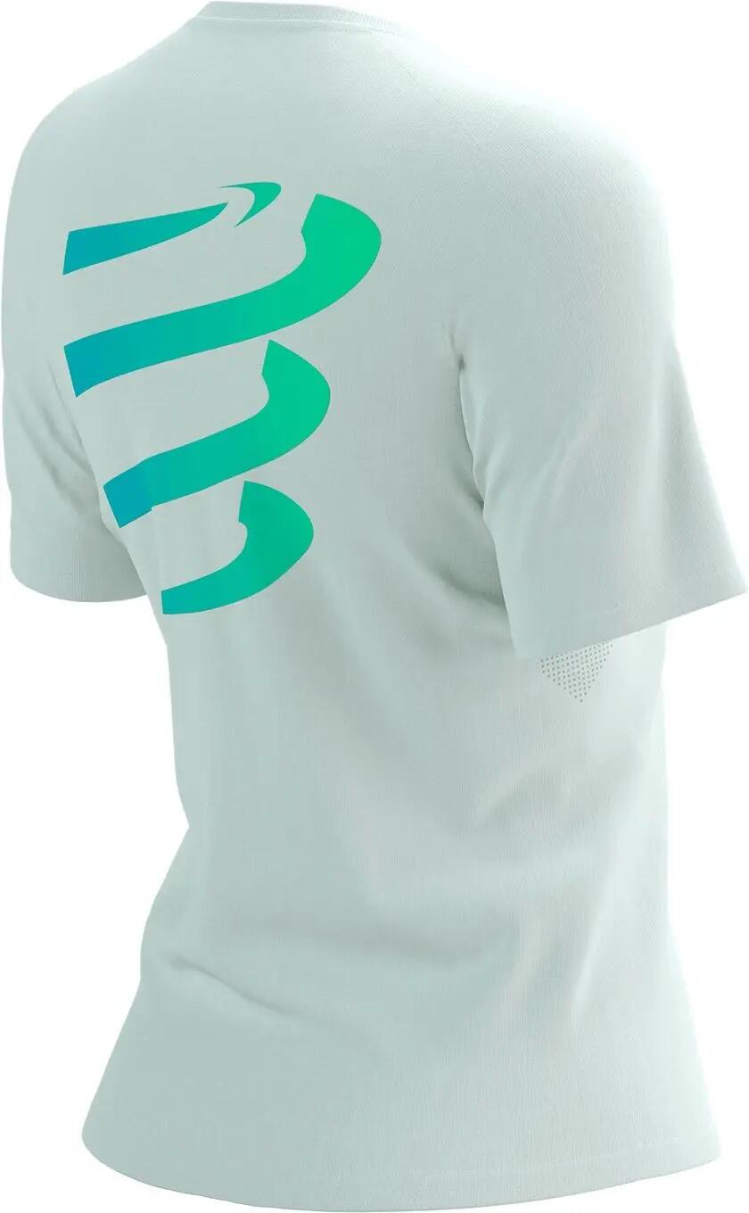 Maglietta a maniche corte Compressport Podium bianca da donna 4/4