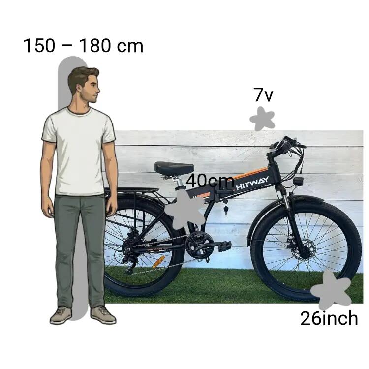 Bicicletta usata Hitway BK12M Opvouwbare Elektrische Fiets 2/4