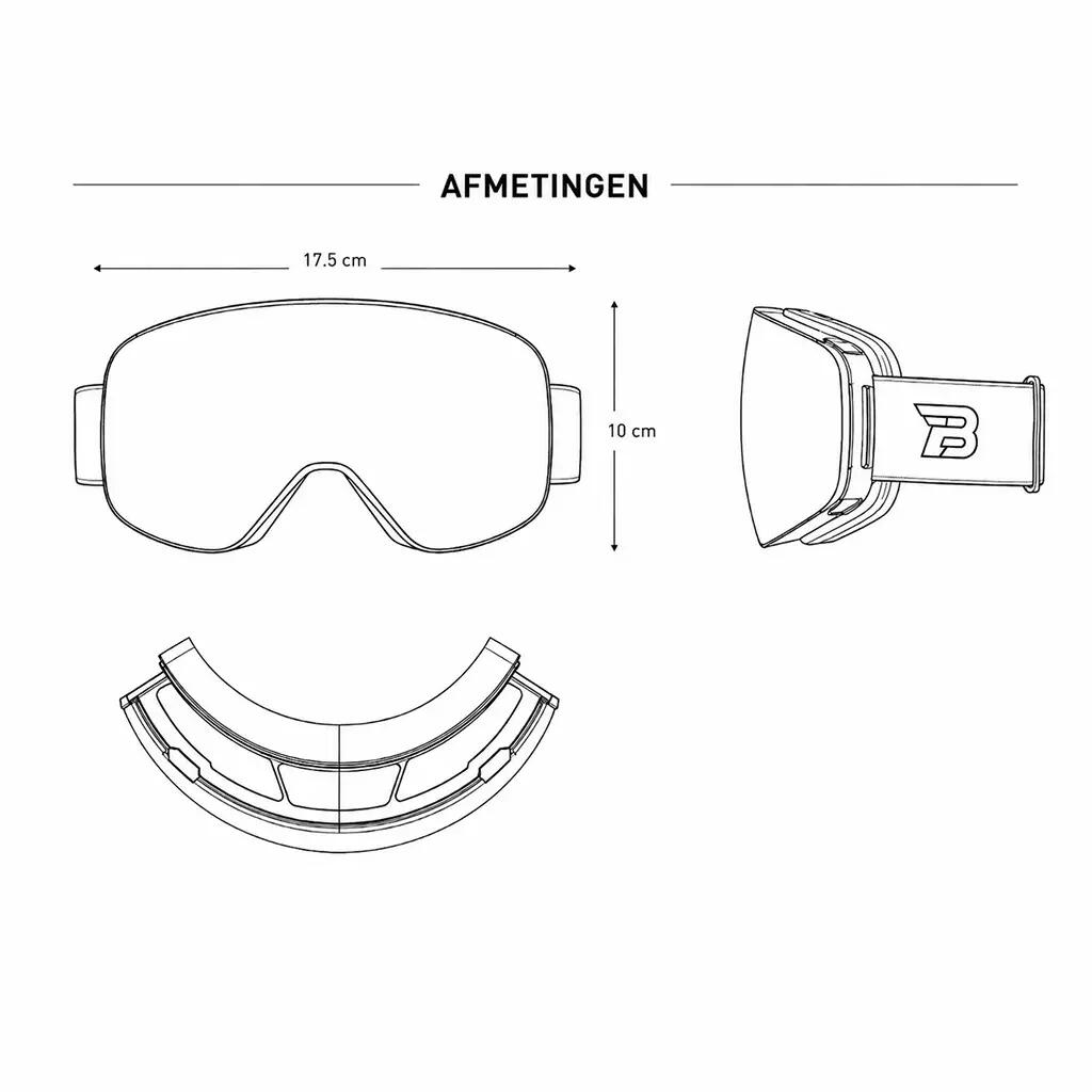 Unisex Wintersport Skibril Blaze Forest Moss Groen Cilindrisch 6/8