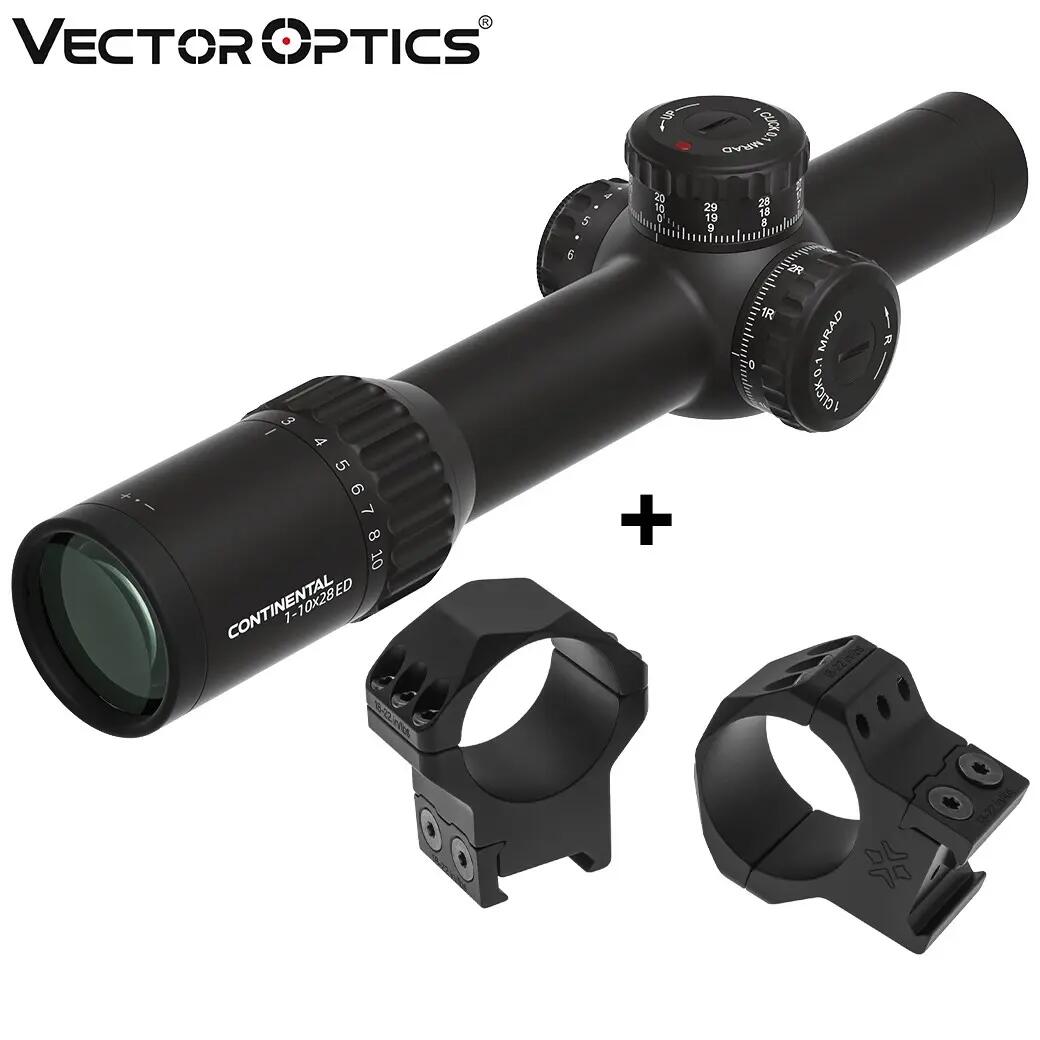 Mira Vector Optics Continental x10 1-10x28 34mm IR ZS FFP VET-RAR 2 2/7