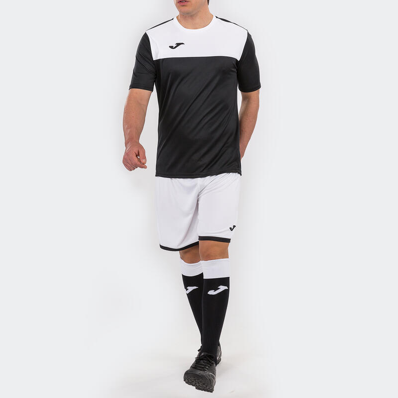 Maillot manches courtes football Homme Joma Winner noir blanc