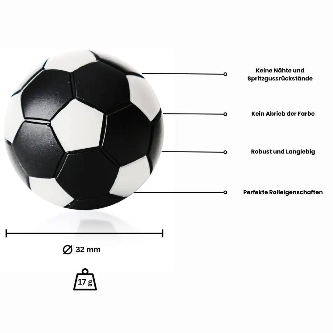 Kickerball Winspeed Schwarz-Weiß 32 mm Tischfußball Unisex Schwarz-Weiß 3/5