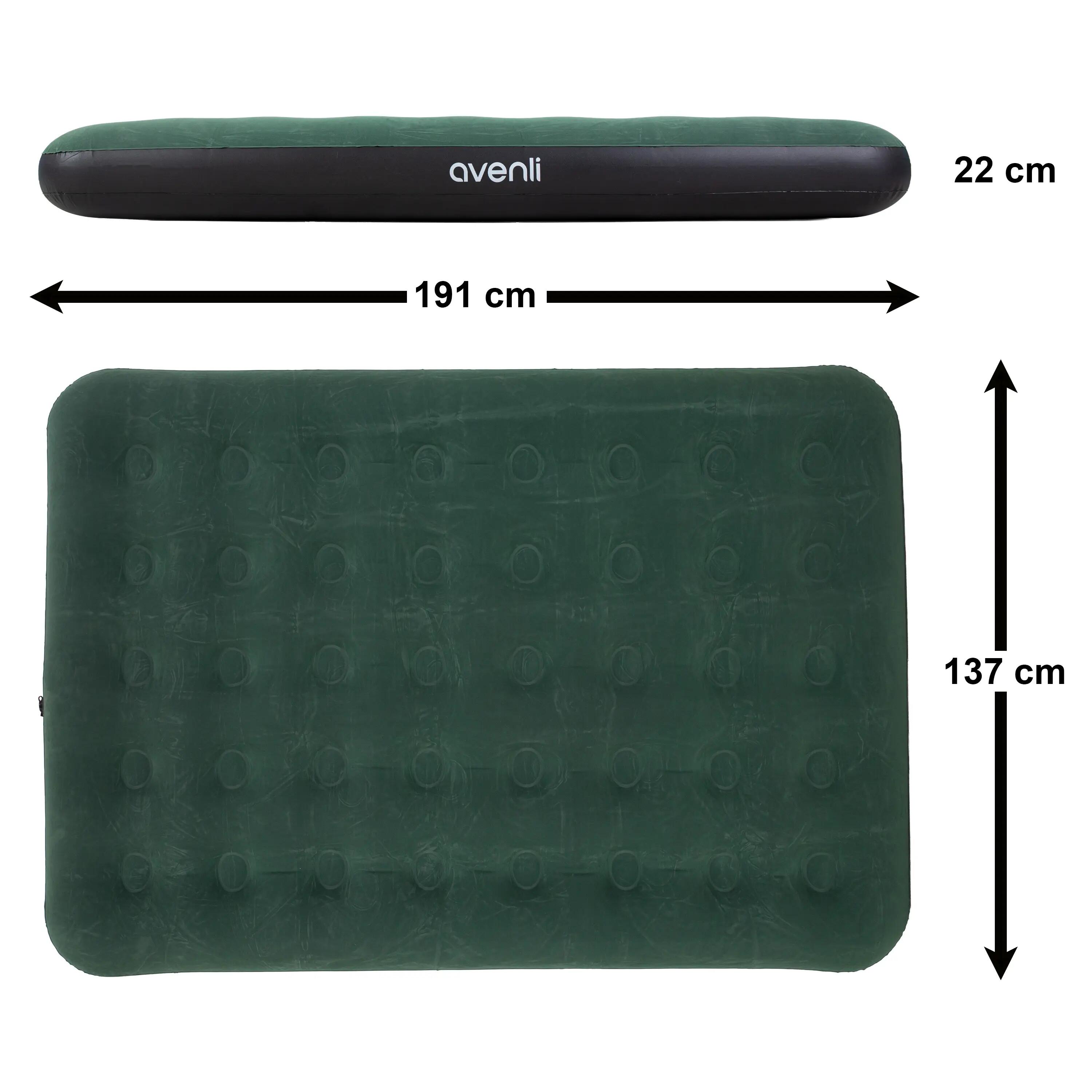 Avenli Luftmatratze Camping CloudCoil grün 191x137x22cm 5/6