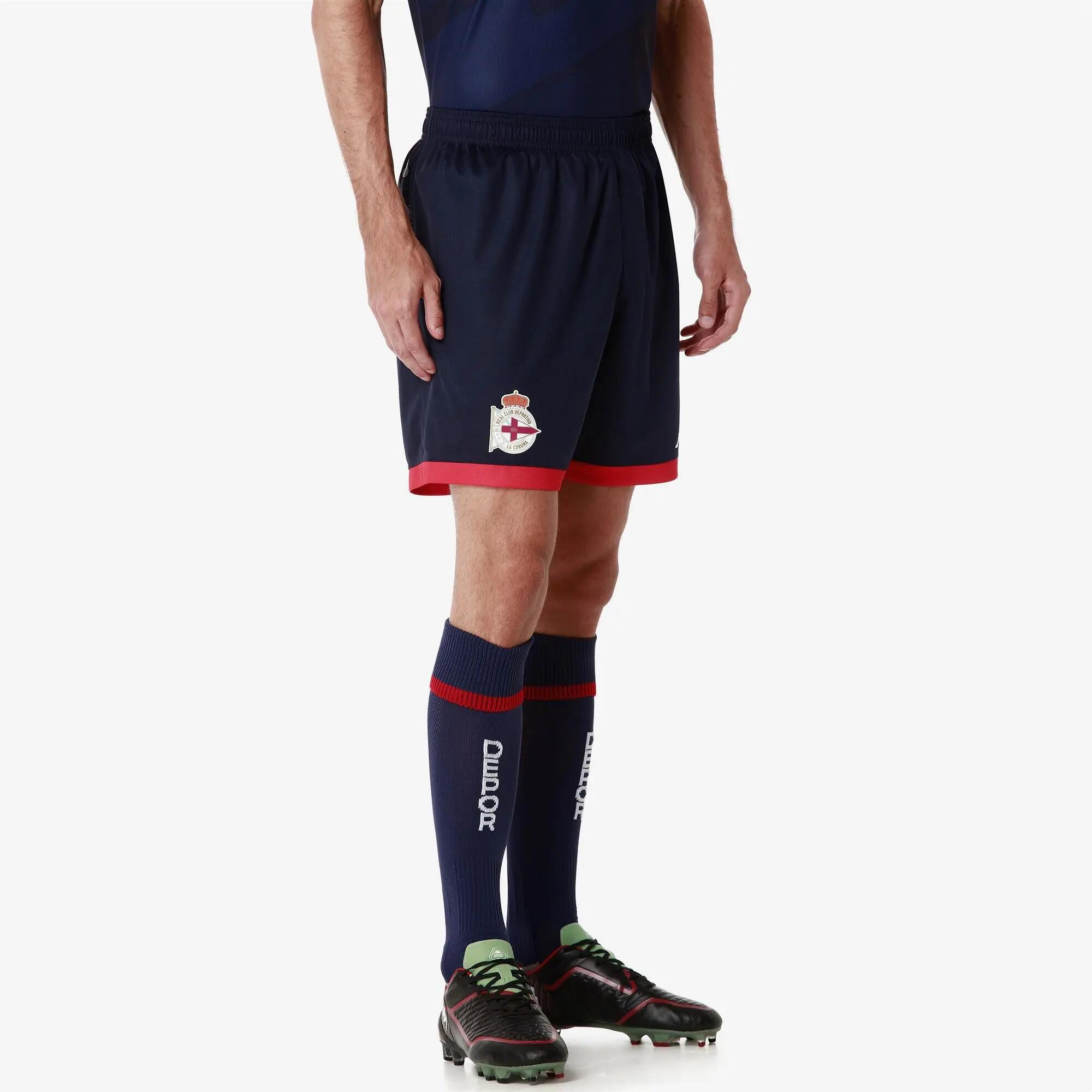 Pantaloncini sportivi da bambino in poliestere riciclato blu da calcio 6/7