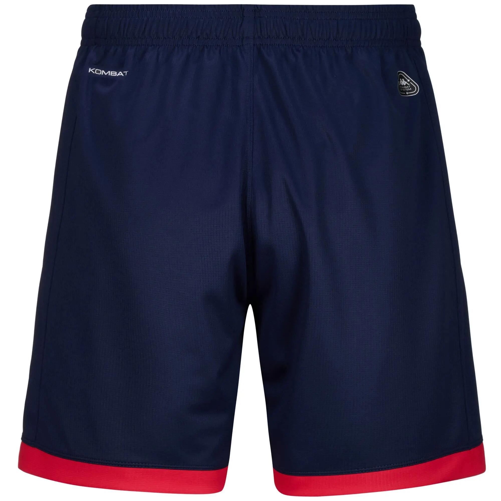 Pantaloncini sportivi da bambino in poliestere riciclato blu da calcio 3/7