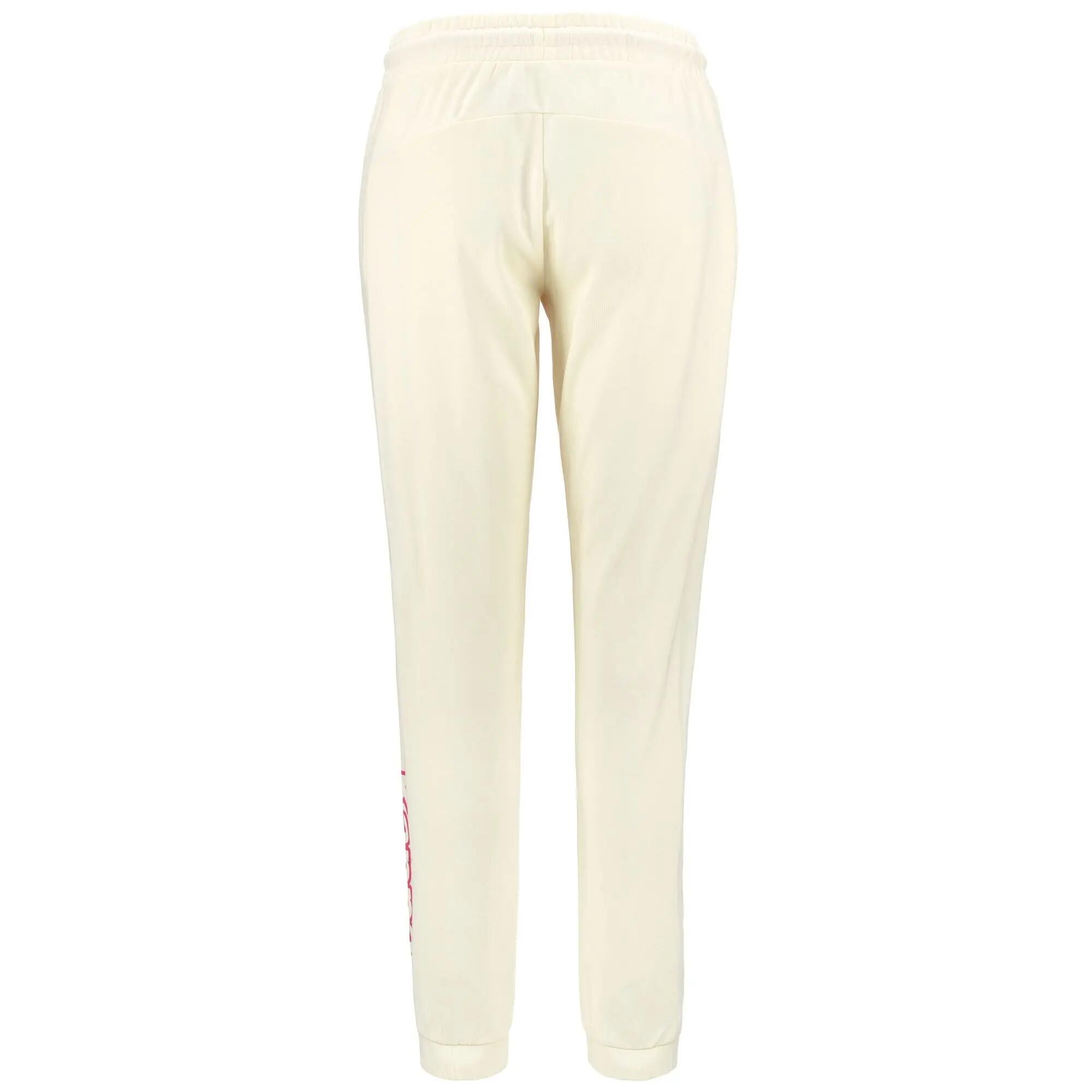 Pantaloni tuta da donna in cotone bianco da palestra 3/7
