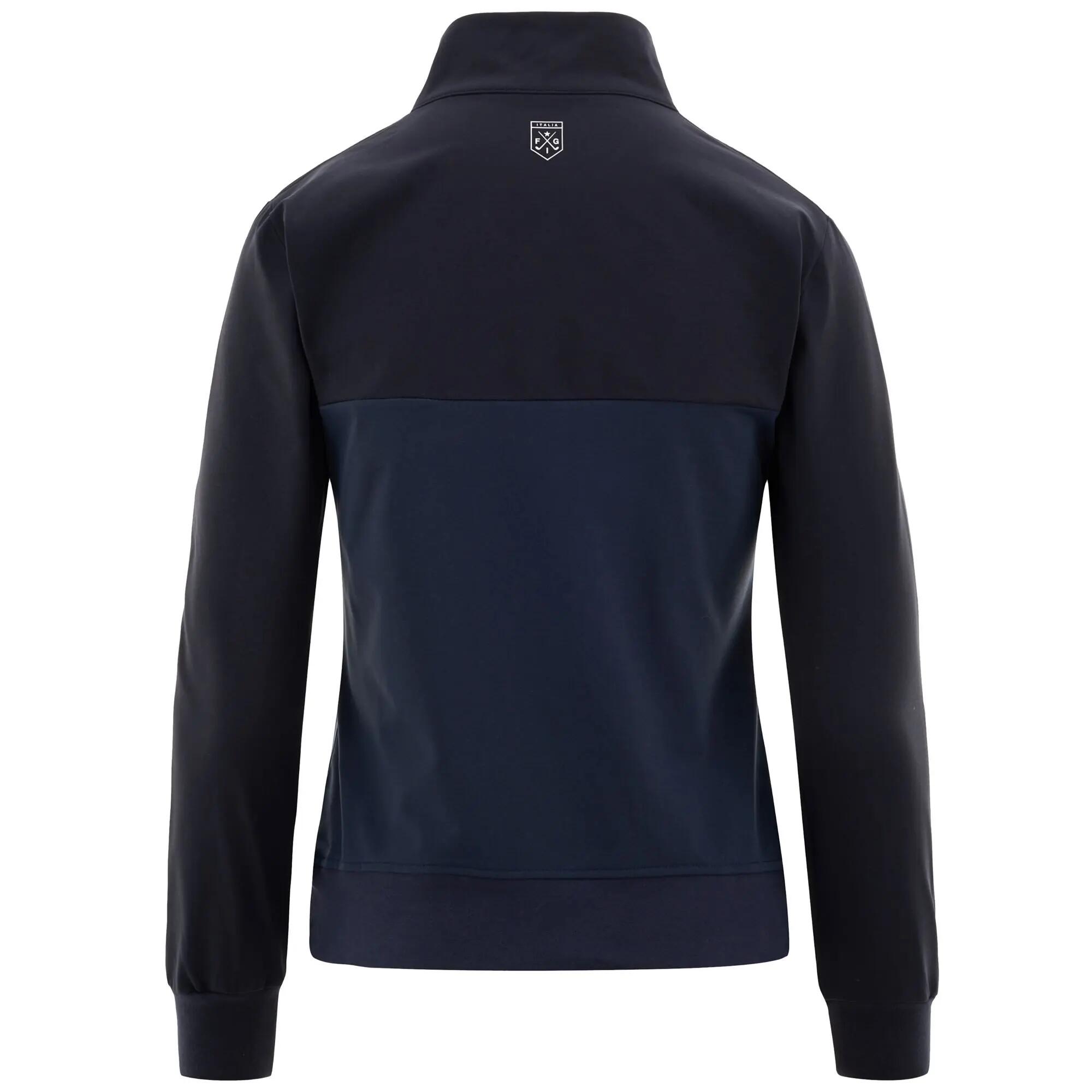 Felpa da donna in poliestere blu da golf 3/5