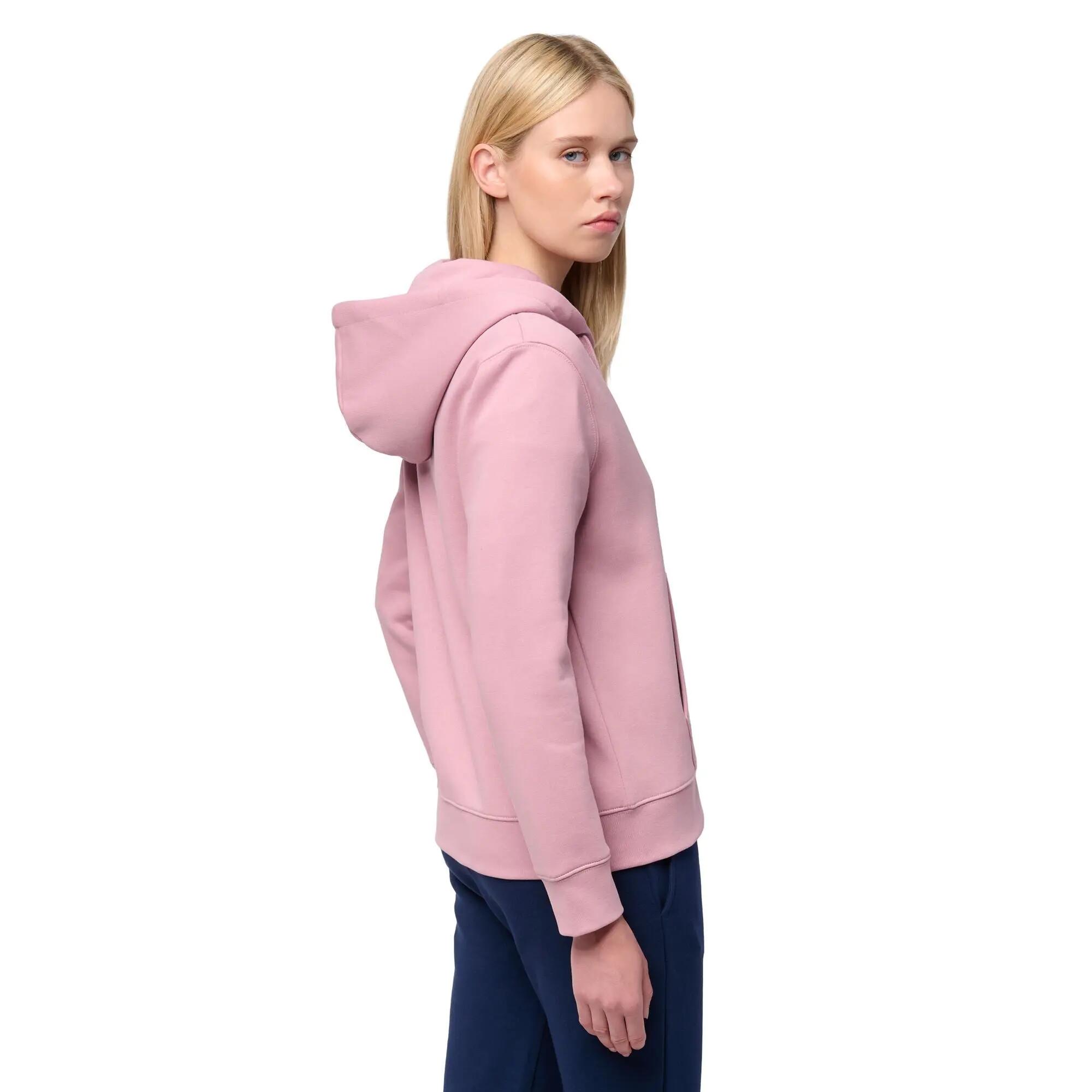 Felpa con zip da donna in cotone marrone da lifestyle 5/6