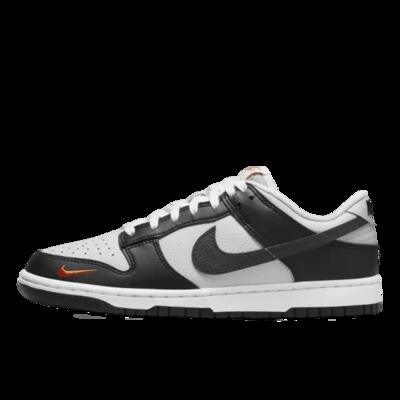 Schoenen dunk low black grey orange