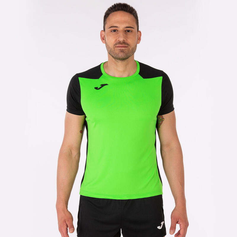 Maillot manches courtes Garçon Joma Record ii vert fluo noir