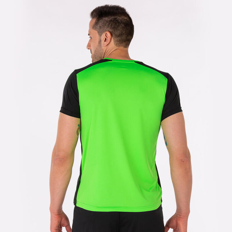 Maillot manches courtes Homme Joma Record ii vert fluo noir