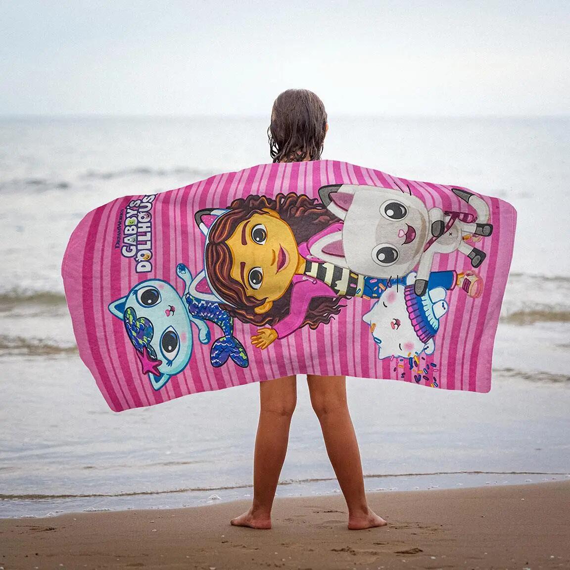 Gabby's poppenhuis strandset met handdoek, hoed en tas 7/7