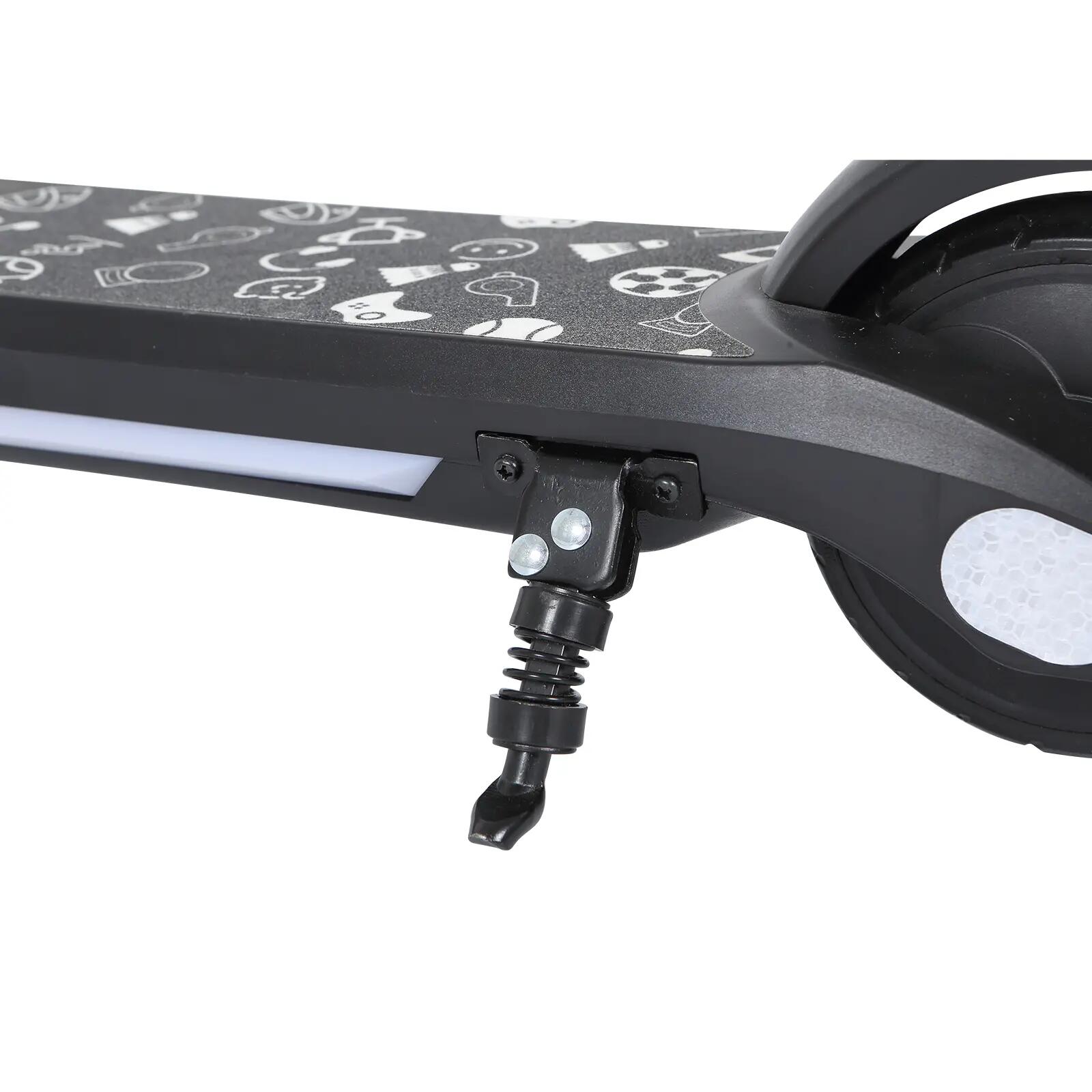 Trotinete elétrica infantil leve F601, guiador ajustável, dobrável, LED 3/5
