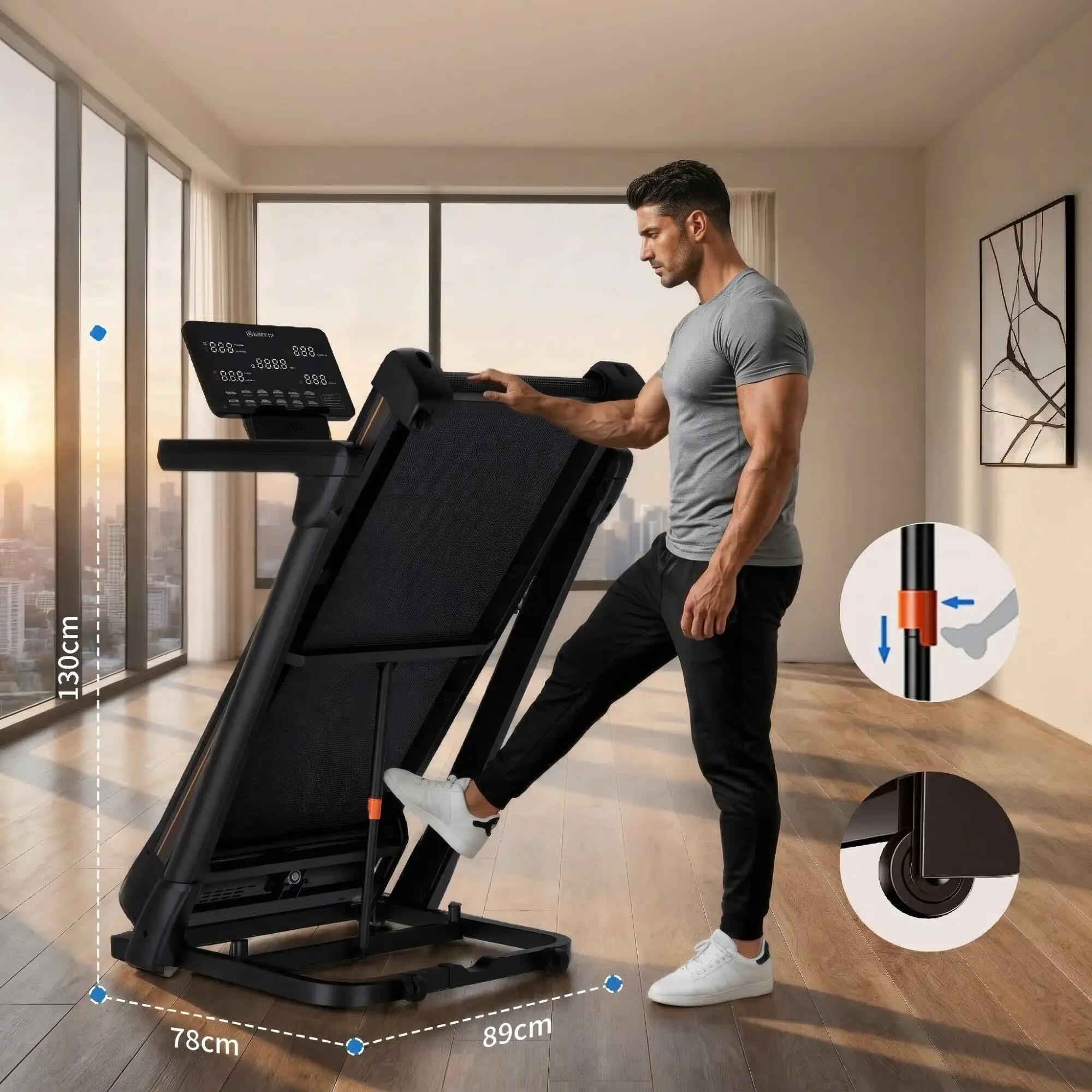 Tapis roulant elettrico pieghevole BodyJoy 103E con inclinazione fino al 18% 2/3