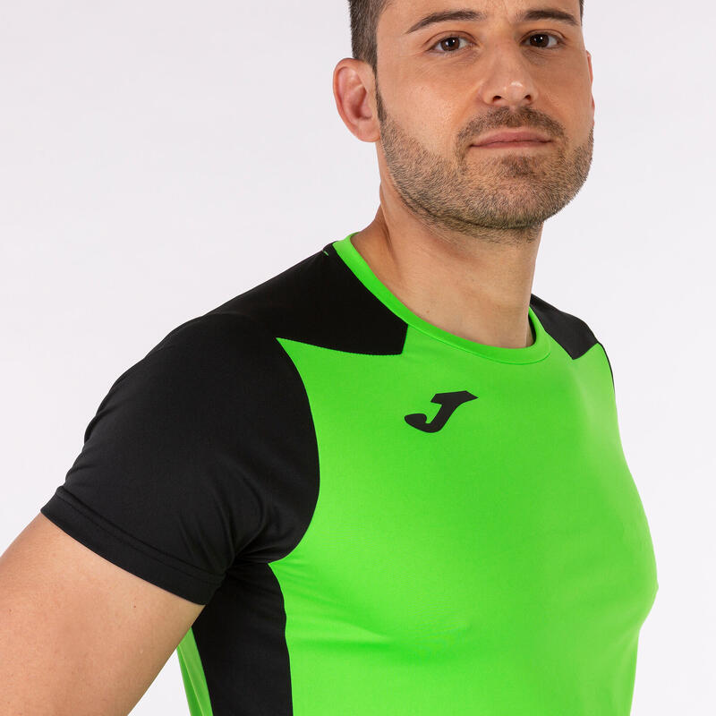 Maillot manches courtes Homme Joma Record ii vert fluo noir