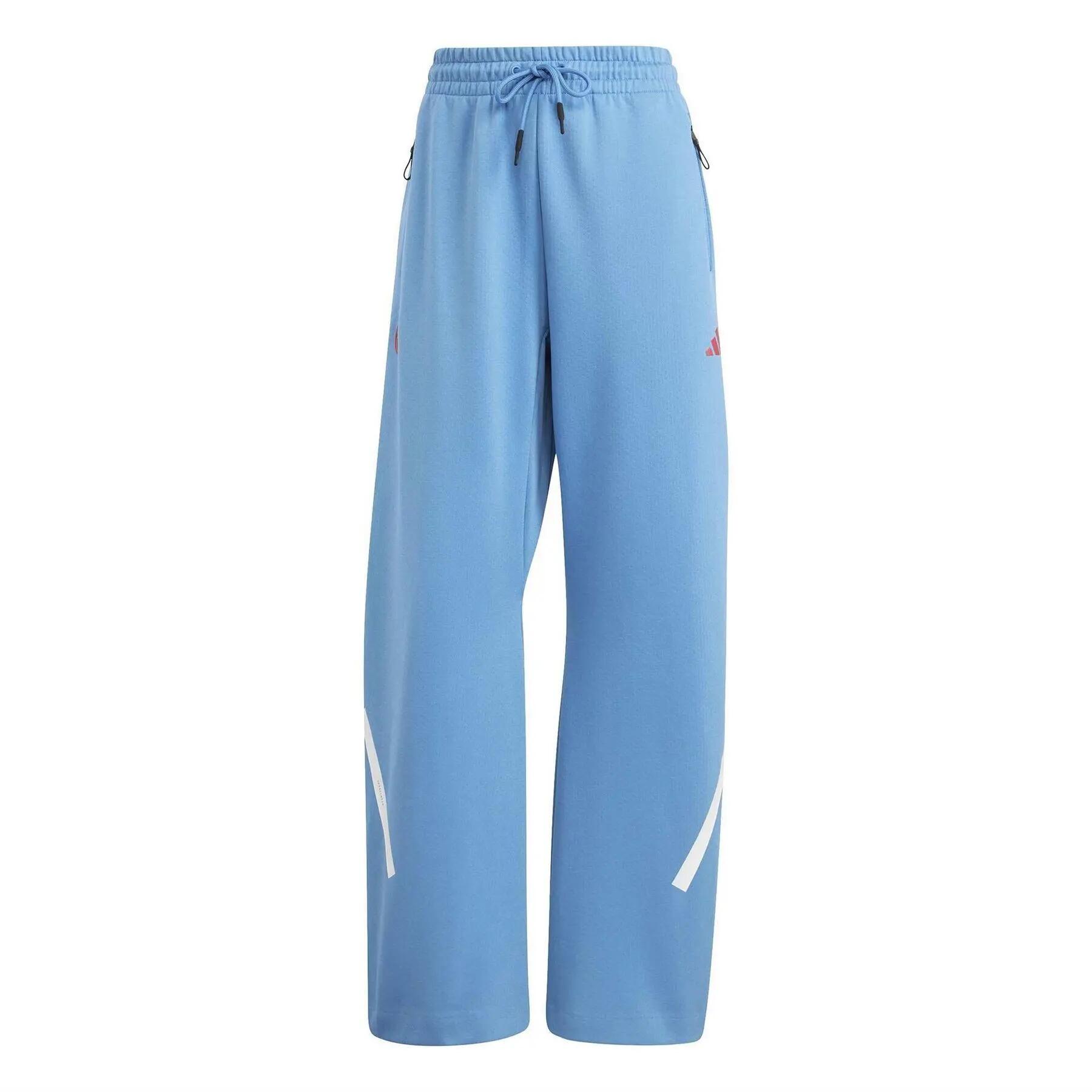 Adidas Womens/Ladies Wide Leg Tracksuit Bottoms