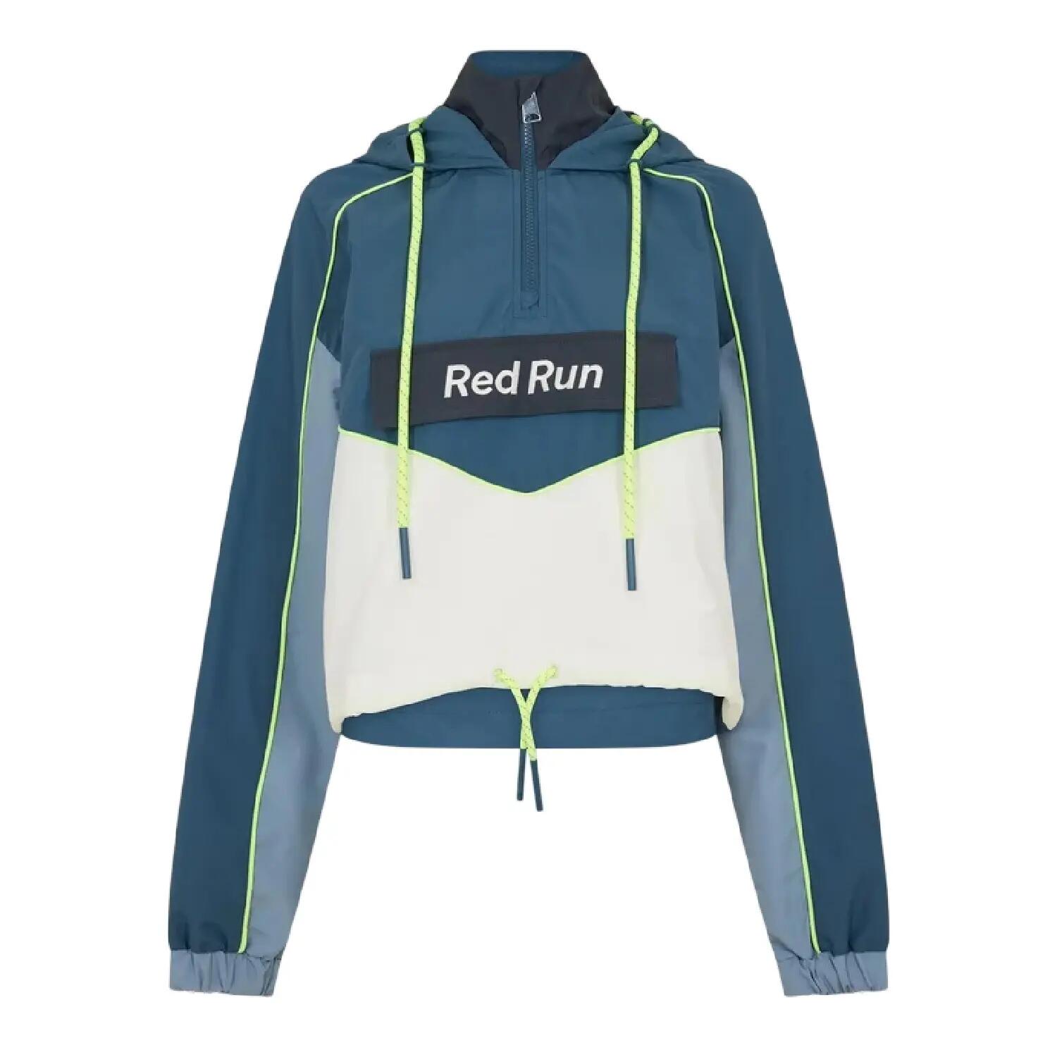 Red Run Womens/Ladies Cropped Hooded Windbreaker