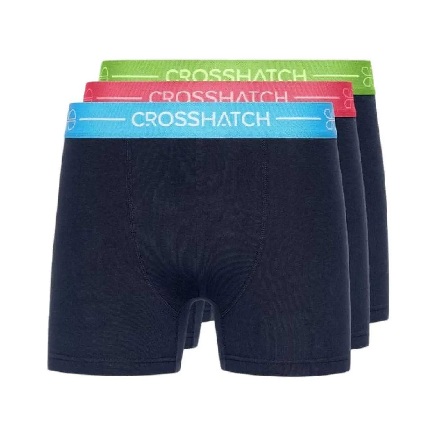 Crosshatch Mens Astral Logo Boxer Briefs (Pack of 3)