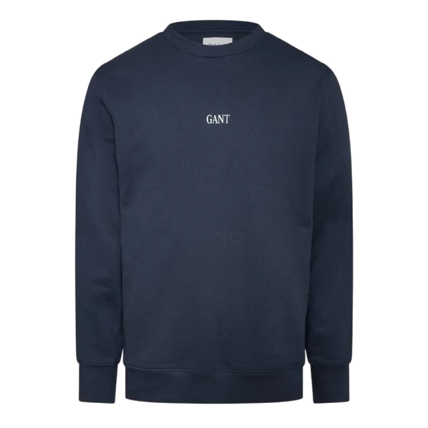 Gant Mens Logo Crew Neck Regular Sweatshirt