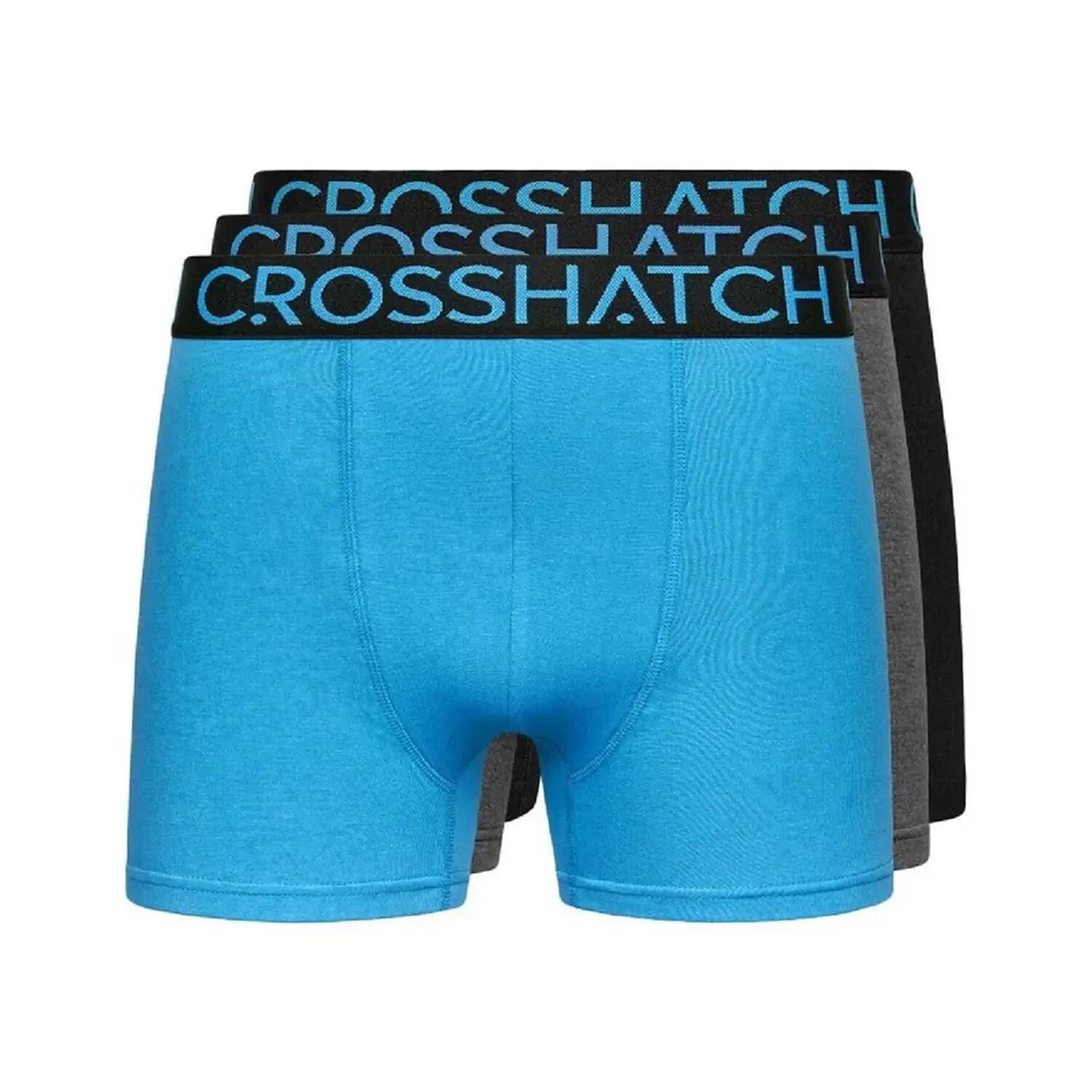 Crosshatch Mens Knightling Logo Boxer Briefs (Pack of 3)